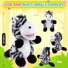 Animal Hand Puppets 11 Inch Safari Jungle Zoo Woodland Puppet Rainforest Grassland Animals Role-Playfor Kids Storytelling Imaginative Pretend Play Teaching Preschool Learning Educational(Zebra) view 2