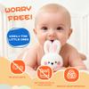 AVENLAND Sensory Carrot House Toy for Babies - Plush Montessori Toy with Mirror, 3 Bunny Rattles & Pull-Out Carrot, Crinkle Leaf, Fine Motor Skills Development, Washable view 4