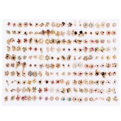 BOGEEL Beautiful Earrings 100 Pairs Assorted Styles Earrings All-Match for Daily Wear