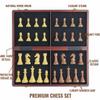 18" Wooden Chess Set with High Polymer Weighted Standard Chess Pieces,Large Deluxe Folding Storage Wooden Chess Board Sets, Premium Board Games for Adults and Kids Enthusiasts view 3