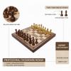 18" Wooden Chess Set with High Polymer Weighted Standard Chess Pieces,Large Deluxe Folding Storage Wooden Chess Board Sets, Premium Board Games for Adults and Kids Enthusiasts view 4