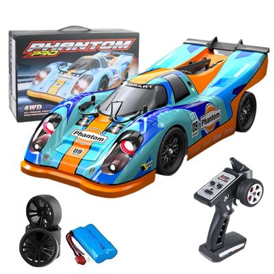 16307Pro Brushless 45KM/H High Speed RC Drift Car with 7-Mode Demon & Angel Eye LED Lights, 4WD Remote Control Sport Racing Drifting Car for Adults