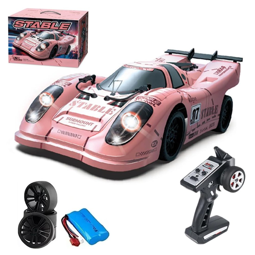 16307Pro Brushless 45KM/H High Speed RC Drift Car with 7-Mode Demon & Angel Eye LED Lights, 4WD Remote Control Sport Racing Drifting Car for Adults