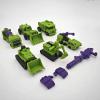 6 in 1 Construction Vehicle Truck Robot Toy Transforming Vehicles Combine into Giant Mech Devastator Engineering Truck Robot Combiner 8.7" Action Figures STEM Building Playset Excavator Dump Cement view 4