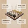 18 Inch Folding Large Chess Set with High Polymer Weighted Standard Chess Pieces for Family Vintage Board Games Chess Set for Adults and Kids Chess Enthusiasts view 2
