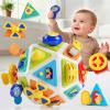22-in-1 Baby Busy Board Activity Cube Toys, Montessori Toy for 1 Year Old Toddlers, Educational Learning Sensory Travel Toys for Infant 6-12 12-18 Months, 1st Baby Easter Gifts for Boys Girls view 1