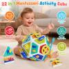 22-in-1 Baby Busy Board Activity Cube Toys, Montessori Toy for 1 Year Old Toddlers, Educational Learning Sensory Travel Toys for Infant 6-12 12-18 Months, 1st Baby Easter Gifts for Boys Girls view 2