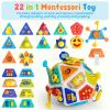 22-in-1 Baby Busy Board Activity Cube Toys, Montessori Toy for 1 Year Old Toddlers, Educational Learning Sensory Travel Toys for Infant 6-12 12-18 Months, 1st Baby Easter Gifts for Boys Girls view 3