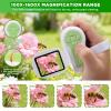 1600x Children's Handheld Microscope Set, with Photo and Video Capabilities, 10 Slides, Non-Slip Wrist Strap, 2-inch IPS Screen, Mini Pocket Digital Microscope, STEM Science Experiments view 2