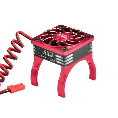 Aluminum High Speed Cooling Fan 20000 RPM Compatible with 36mm Motor for Traxxas 1:16 Mini Maxx/Mini Slash/XRT VXL 3S / 1:8 Jato 4X4 Upgrades - Red