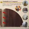 Foldable Portable Round Poker Table Top - 75-inch Diameter (Walnut) - Ideal for Home Dining, Weddings, Parties & Card Games - Versatile Event Table Extender view 2