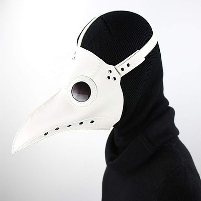 Doukeyi Plague Doctor Mask with Steampunk Design for Halloween Cosplay Party Masquerade Costume Gothic Retro Bird Beak Mask (HG065WT)