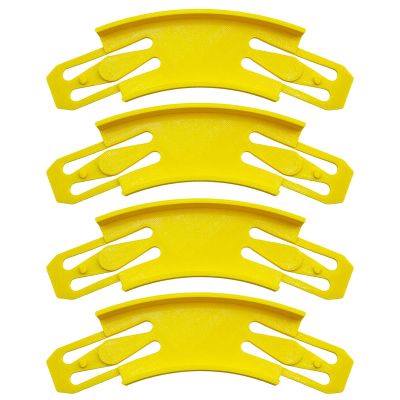 Upgrade Edition Racetrack Connectors Compatible with Hot Wheels, 45 Degree Turn, Build Epic Racetracks 4Packs Yellow