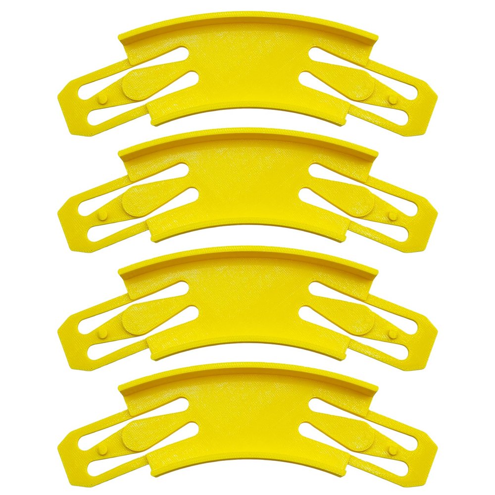 Upgrade Edition Racetrack Connectors Compatible with Hot Wheels, 45 Degree Turn, Build Epic Racetracks 4Packs Yellow