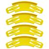 Upgrade Edition Racetrack Connectors Compatible with Hot Wheels, 45 Degree Turn, Build Epic Racetracks 4Packs Yellow view 1