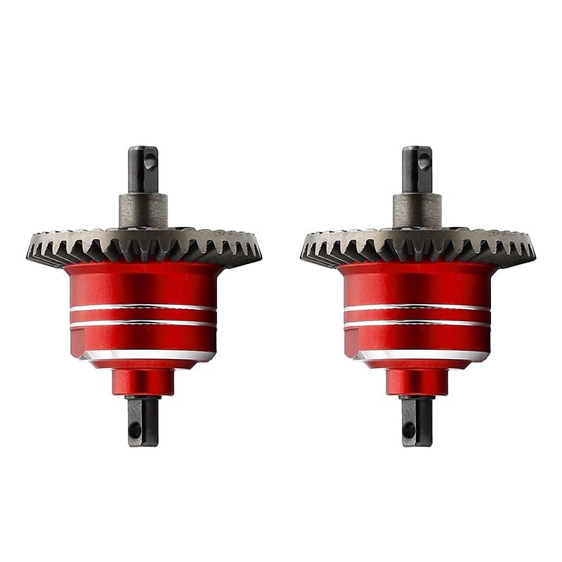 1/10 Front Rear Differential Upgrades Diff for 1/10 Traxxas Slash Rustler Stampede Hoss 4x4 VXL Ford 1502PCS #45 Steel Differential, Replaced #5381#6882#5379(Red)
