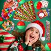 CZWZ 216Pcs Giant Lollipop Christmas Classroom Gifts for Kids, 24 Set Giant Lollipop with Pencils, Stickers, Erasers for Classroom School Exchange Christmas Party Favors Supplies view 4