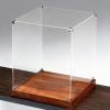 Assemble Acrylic Display Box with Metal Guard Corner, Figure Display Case for Baseball/ Basketball, Dustproof Alternative Glass Showcase(15x15x60cm/6x6x24in) view 1