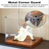 Assemble Acrylic Display Box with Metal Guard Corner, Figure Display Case for Baseball/ Basketball, Dustproof Alternative Glass Showcase(15x15x60cm/6x6x24in) view 2