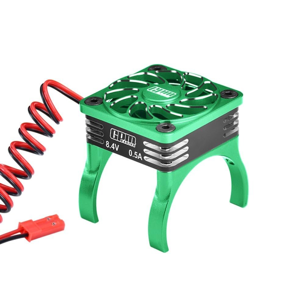 Aluminum High Speed Cooling Fan 20000 RPM Compatible with 36mm Motor for Traxxas 1:16 Mini Maxx/Mini Slash/XRT VXL 3S / 1:8 Jato 4X4 Upgrades - Green