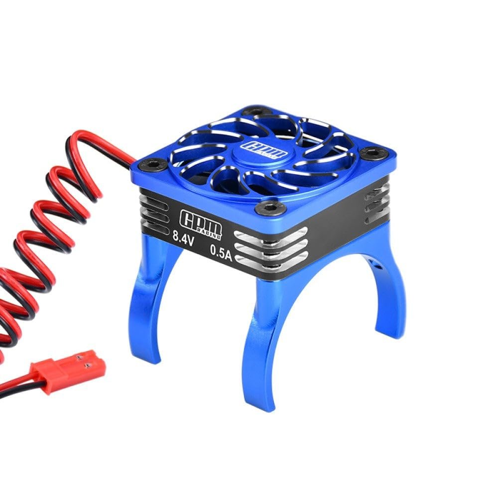 Aluminum High Speed Cooling Fan 20000 RPM Compatible with 36mm Motor for Traxxas 1:16 Mini Maxx/Mini Slash/XRT VXL 3S / 1:8 Jato 4X4 Upgrades - Blue