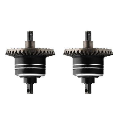 1/10 Front Rear Differential Upgrades Diff for 1/10 Traxxas Slash Rustler Stampede Hoss 4x4 VXL Ford 1502PCS #45 Steel Differential, Replaced #5381#6882#5379(Black)