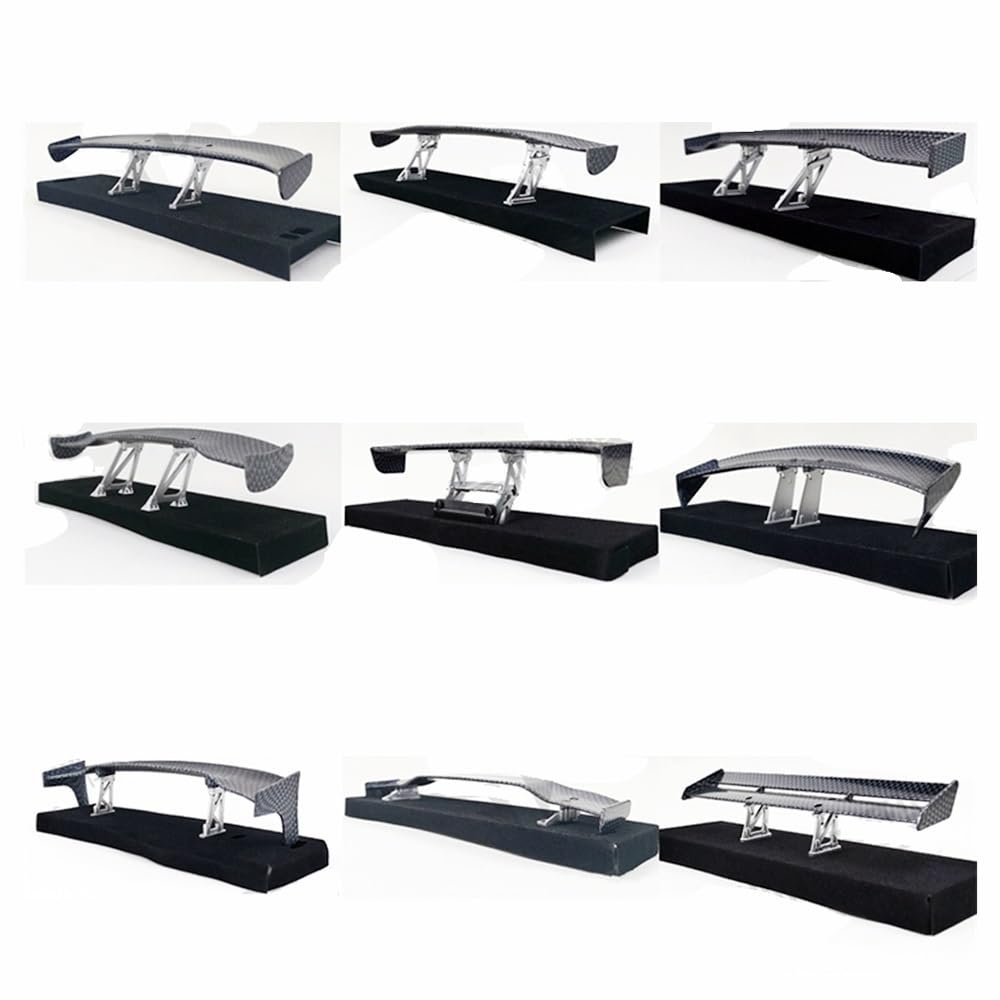 1/10 Scale RC Car Plastic Carbon Fiber Pattern Rear Wing Spolier Drift On Road Black(HY00456)