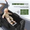 SAFETY CAREYA Wagon Stroller for 2 Kids, 3 in 1 Push and Pull Foldable Wagon with Footwell, All-Terrian Wheels, Includes Adjustable Canopy, Ample Organizer, 5 Point Harness (Black) view 3