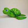 3D Printed Flexible Turtle Toy  Articulated Sea Animal, Fidget Desk Toy & Collectible Figurine  Available Colors & Sizes (Pink Purple (Matte Gradient 4), Small: 105mm x 140mm x 49mm) view 1