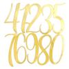 10PCS Gold Number Acrylic Cake Decoraton, 0-9 Cake Topper Set, Birthdays & Anniversaries Party Dessert Table Cupcake Decoraton view 1