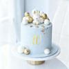 10PCS Gold Number Acrylic Cake Decoraton, 0-9 Cake Topper Set, Birthdays & Anniversaries Party Dessert Table Cupcake Decoraton view 2