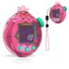 Transparent Cover Case for Tamagotchi Paradise with Crown Cap and Lanyard, Plastic Case Compatible with Tamagotchi Paradise, Drop - Resistant & Scratch-Proof (Transparent Pink) view 1