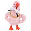 3 Pcs Desk Goose Outfits Set, Pink Hoodie Glasses Chain for 7 Inch Desktop Goose, Mini Desk Geese Clothes Costume Clothing Accessories for 7 Inches Tabletop Magnetic Geese Statue Table Decor view 1