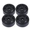4Pcs 1.9 Inch Carbon Fibre Beadlock Wheels Rim with Brake Rotors for 1/10 RC Crawler SCX10 TRX4 Capra Cheater Rigs 1.9S LCG DIY(Black A) view 1