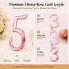 0-9 Number Cake Toppers Set, 10PCS Rose Gold Acrylic Cake Decoratons, Party Decoraton for Birthday & Anniversary view 4