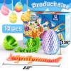 Cybermaker 12PCS 3D Printed Dragon Toys Eggs with Dragon Inside, Cool Stuff Christmas Fun Gifts, 3D Printing Toys for Kids, Fidget Toy for Adults Teens Boy Gifts Easter Basket Stuffers view 2