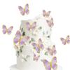10PCS Purple & Gold 3D Butterfly Cupcake Toppers Set, Vivid Butterfly - Themed Party Decorations, Decor for Girls Women's Birthday Wedding Anniversary Party Cake Dessert Table view 1