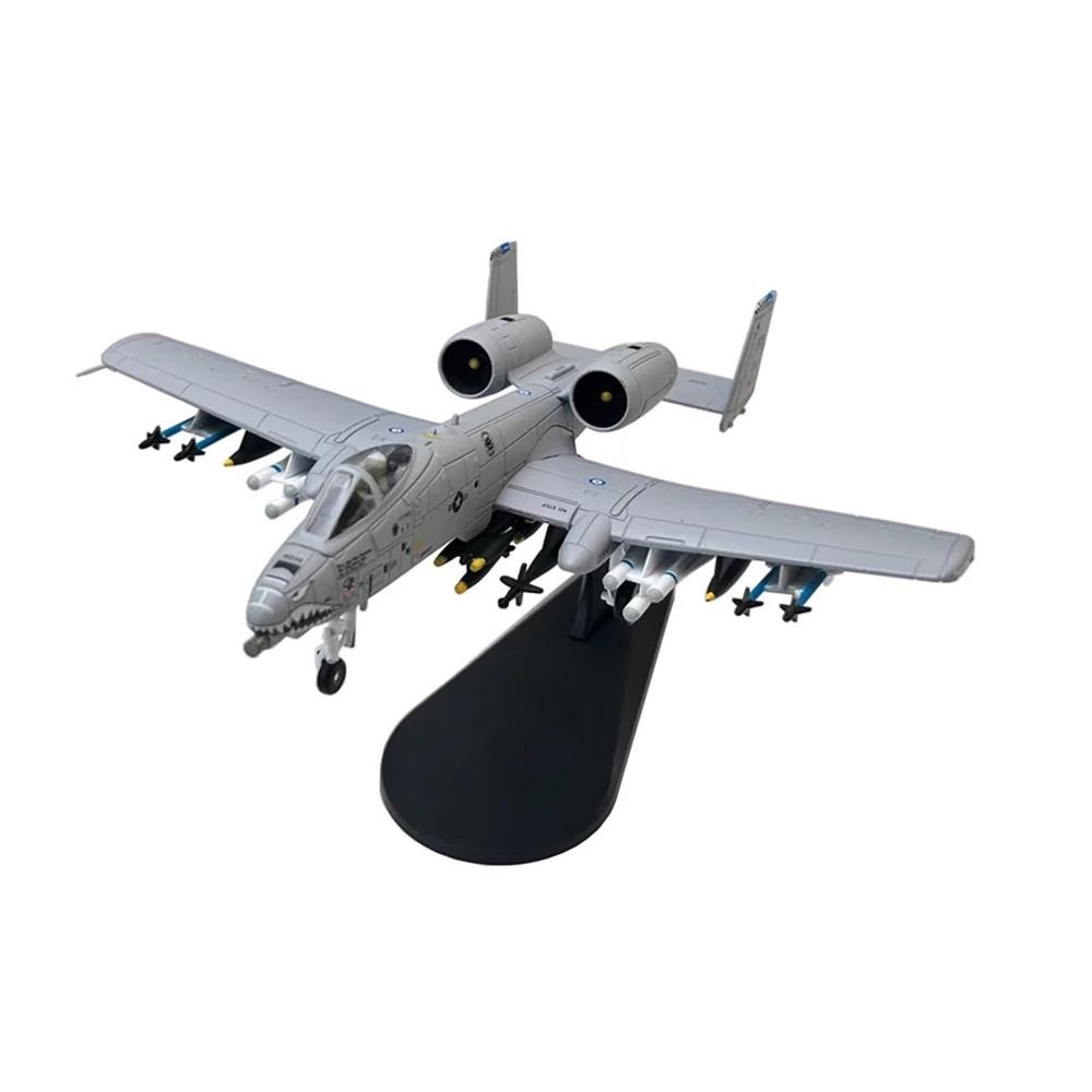 1/100 Scale A-10 A10 Thunderbolt II for Warthog Hog Attack Plane Fighter Diecast Metal Aircraft Model Playkits(A-10A Shark DS)