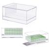 Afarnook Empty Acrylic Mahjong Case Mahjong Storage Box for American Tiles and Mahjongs Cards Transparent Display Box for Mahjongs Tiles Accessories Supplies (Large,3 Compartment) view 1