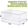 Afarnook Empty Acrylic Mahjong Case Mahjong Storage Box for American Tiles and Mahjongs Cards Transparent Display Box for Mahjongs Tiles Accessories Supplies (Large,3 Compartment) view 2