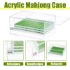 Afarnook Empty Acrylic Mahjong Case Mahjong Storage Box for American Tiles and Mahjongs Cards Transparent Display Box for Mahjongs Tiles Accessories Supplies (Large,3 Compartment) view 3