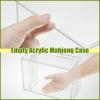 Afarnook Empty Acrylic Mahjong Case Mahjong Storage Box for American Tiles and Mahjongs Cards Transparent Display Box for Mahjongs Tiles Accessories Supplies (Large,3 Compartment) view 4