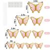 10PCS Pink & Gold Butterfly Cake Decorations, Lively 3D Butterflies Cupcake Decor for Birthday Anniversary Wedding Party Wall Decorations, Delicate Cake Decoration for Girl Women Parties view 4