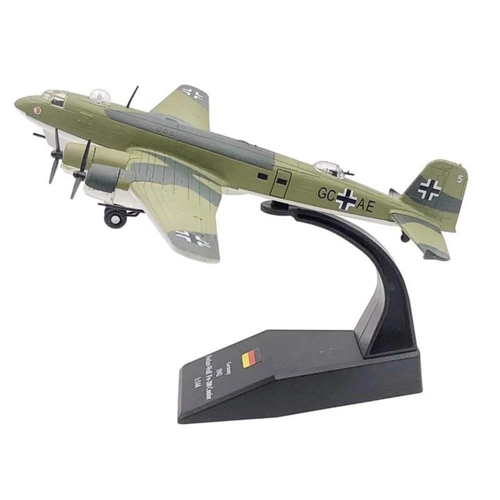 1/144 Scale Focke-Wulf Fw200 for Condor Patrol Plane Diecast Metal Aircraft Ornament Model Single Playkits