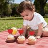 12PCS Glitter Red Apple Cupcake Toppers, Cute Cake Decorations for Fruit-Themed Parties, Cake Decors for Harvest Celebrations view 2
