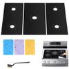 Tressify Reusable Gas Stove Burner Covers With Sponges, 3 Pcs Stove Cover Kit, 0.5Mm Non-Stick Washable Gas Stove Covers, Heat-Resistant Stove Protectors view 1