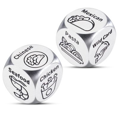Fathers Day Dad Gift for Boyfriend Husband from Wife 2 PCS Date Night Food Decision Dice Anniversary Wedding Birthday Gag Gifts for Husband Wife Boyfriend Girlfriend Bridal Shower Couples Gifts