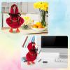 3 Pcs Desk Goose Outfits Set, Red Hoodie Glasses Chain for 7 Inch Desktop Goose, Mini Desk Geese Clothes Costume Clothing Accessories for 7 Inches Tabletop Magnetic Geese Statue Table Decor view 4