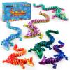 Cybermaker 6PCS 12 3D Printed Dragon Set, Articulated Dragon Figures, Flexible Fidget Toys, Desk Toys & Home Office Decor, Fantasy Dragon Gifts & Party Favors for Kids and Adults view 1
