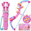 Unicorn Toys for Girls Ages 3-12, 6 Magic Lights BowArrow(Unicorn Horn, Wings, Star, Upper & Lower Arms), Dreamy Quiver & Princess Target, 8 Pink Suction Arrow, Gift for 3 4 5 6 7 8 9 10 Year Old Girl view 1